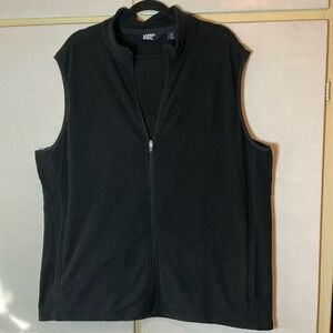 Lands' End Classic Black Fleece Vest